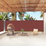 vidaXL Auvent latéral rétractable Marron 180x1000 cm