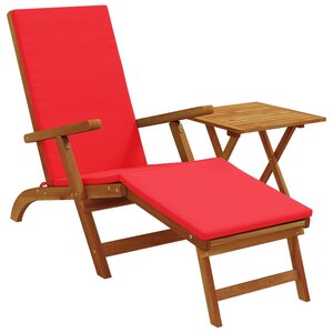 vidaXL Chaise longue inclinable et pliable 2 Pièces Rouge