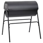 vidaXL Gril à baril avec 2 grilles de cuisson Noir 80x95x90 cm Acier