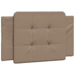 vidaXL Cadre de lit avec lumières LED cappuccino 90x190 cm similicuir