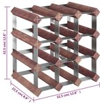 vidaXL Casier à bouteilles pour 12 bouteilles Marron Bois pin solide