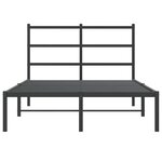 vidaXL Cadre de lit métal sans matelas avec tête de lit noir 120x190cm