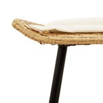 vidaXL Tabouret de Jardin 2 Pièces Marron 50 x 40 x 45cm Polyester