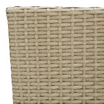 vidaXL Chaises manger de jardin lot de 2 Résine tressée Beige