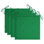vidaXL Chaises de jardin 4 Pièces avec coussins Bois d'acacia massif