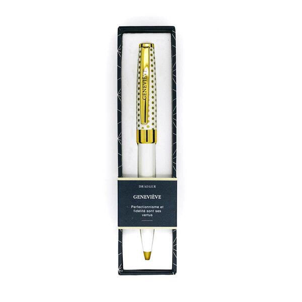 Stylo personnalisé prénom de femme au choix - Pastel Chic - Geneviève - Draeger