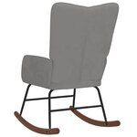 vidaXL Chaise à bascule Gris clair Velours