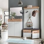 Germania Armoire à chaussures Topix 96x40x50 4 cm Blanc et chêne