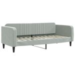 vidaXL Lit de jour avec gigogne et matelas gris clair 80x200cm velours