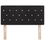 vidaXL Tête de Lit en Velours Argyle Manuel Noir 100 cm Velours