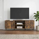 vidaXL Meuble TV 150 x 31 x 50 cm Chêne fumé Bois d'ingénierie