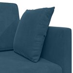 vidaXL Canapé-lit au sol Bleu 213 x 70 x 77 cm Velours