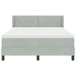 vidaXL Lit à Ressorts avec Matelas Gris Clair 140x190 cm Velours