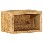 vidaXL Cabinet de chevet mural 40x30x25 cm Bois massif Manguier brut