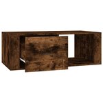 vidaXL Table basse Chêne fumé 100x50 5x35 cm Bois d'ingénierie