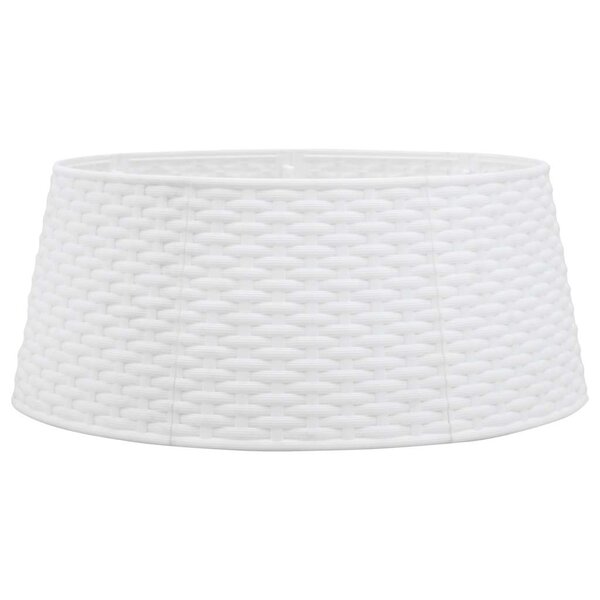 vidaXL Jupe de sapin de Noël blanc Ø56x23 cm plastique