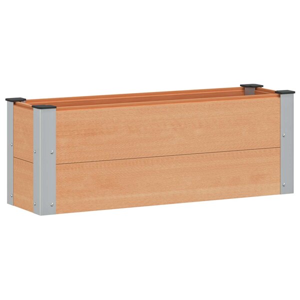 vidaXL Jardinière surélevée Marron 100 x 30 x 36 cm WPC et Aluminium