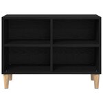 vidaXL Meuble TV en chêne noir - 69.5x30x50 cm  bois d'ingénierie