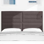 vidaXL Tête de lit LED Montage mural Marron foncé 144 cm tissu