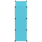 vidaXL Armoire de rangement pour enfants avec 8 cubes Bleu PP