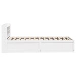 vidaXL Cadre de lit avec tête de lit blanc 90x190cm bois de pin massif