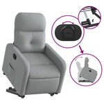 vidaXL Fauteuil inclinable Gris clair Tissu
