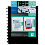 Protège-documents personnalisable viquel géode polypropylène opaque a4 30 pochettes noir