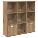 vidaXL Bibliothèque chêne artisanal 98x29x97 5 cm bois d'ingénierie