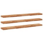 vidaXL Étagères flottantes 3 Pièces 160x20x4 cm acacia massif à l'huile