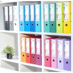 Classeur à levier Prem'Touch Revetu polypropylène - Dos 80mm - A4 maxi - Lilas x 10 EXACOMPTA
