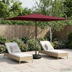 vidaXL Parasol de jardin 200 x 300 cm Polyester Rectangulaire Bordeaux
