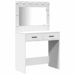 vidaXL Table de Toilette 3 Pièces Blanc 40 x 41 x 75 cm Bois d'ingénierie