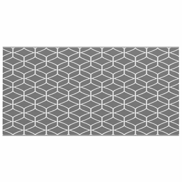 vidaXL Tapis d'extérieur ARAKIL Gris et blanc 250 x 500 cm PP