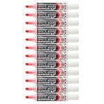Marqueur tableaux blancs MAXIFLO  Pointe biseautée large  Rouge x 12 PENTEL