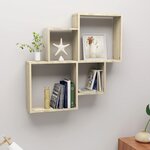 vidaXL Étagère murale cube Chêne sonoma 80x15x78 5cm Bois d’ingénierie