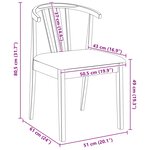 vidaXL Chaise de salle à manger 2 Pièces Marron clair et clair