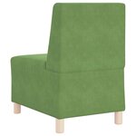 vidaXL Unité de Sofa Modulaire Sans Accoudoirs 3 Pièces Vert clair