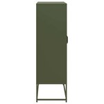 vidaXL Buffet haut vert olive 68x39x123 cm acier