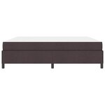 vidaXL Lit à ressorts Marron foncé 200 x 200 cm tissu