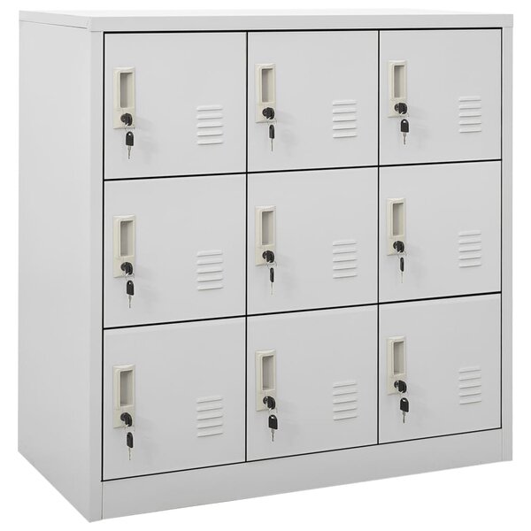 vidaXL Armoire à casiers Gris clair 90x45x92 5 cm Acier