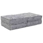 vidaXL Canapé Modulable 2 Pièces Gris clair 140 x 70 x 36 cm tissu