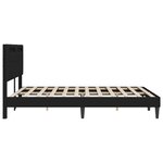 vidaXL Cadre de lit avec bandes LED Noir 120 x 190 cm Simili cuir