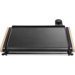 Plancha de table LAGRANGE 229 004 - Equilibre® chauffante en aluminium avec revêtement anti adhésif - 43x28cm - 2000W - Bois Clair