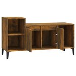 vidaXL Meuble TV Chêne fumé 100x35x55 cm Bois d'ingénierie