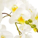 vidaXL Plante artificielle avec pot Orchidée Blanc 60 cm