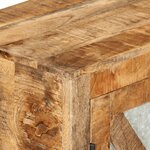 vidaXL Buffet 80x30x71 cm bois de manguier brut massif et métal