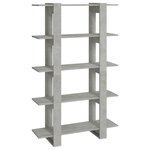 vidaXL Bibliothèque/Séparateur de pièce Gris béton 100x30x160 cm