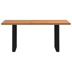 vidaXL Table à manger marron clair bois de chêne massif rectangulaire