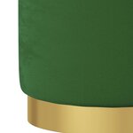 vidaXL Tabouret de rangement rond Vert Velours