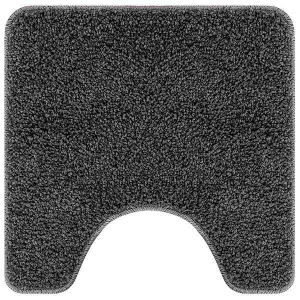 vidaXL Tapis de bain Gris foncé 50 x 50 cm Polypropylène